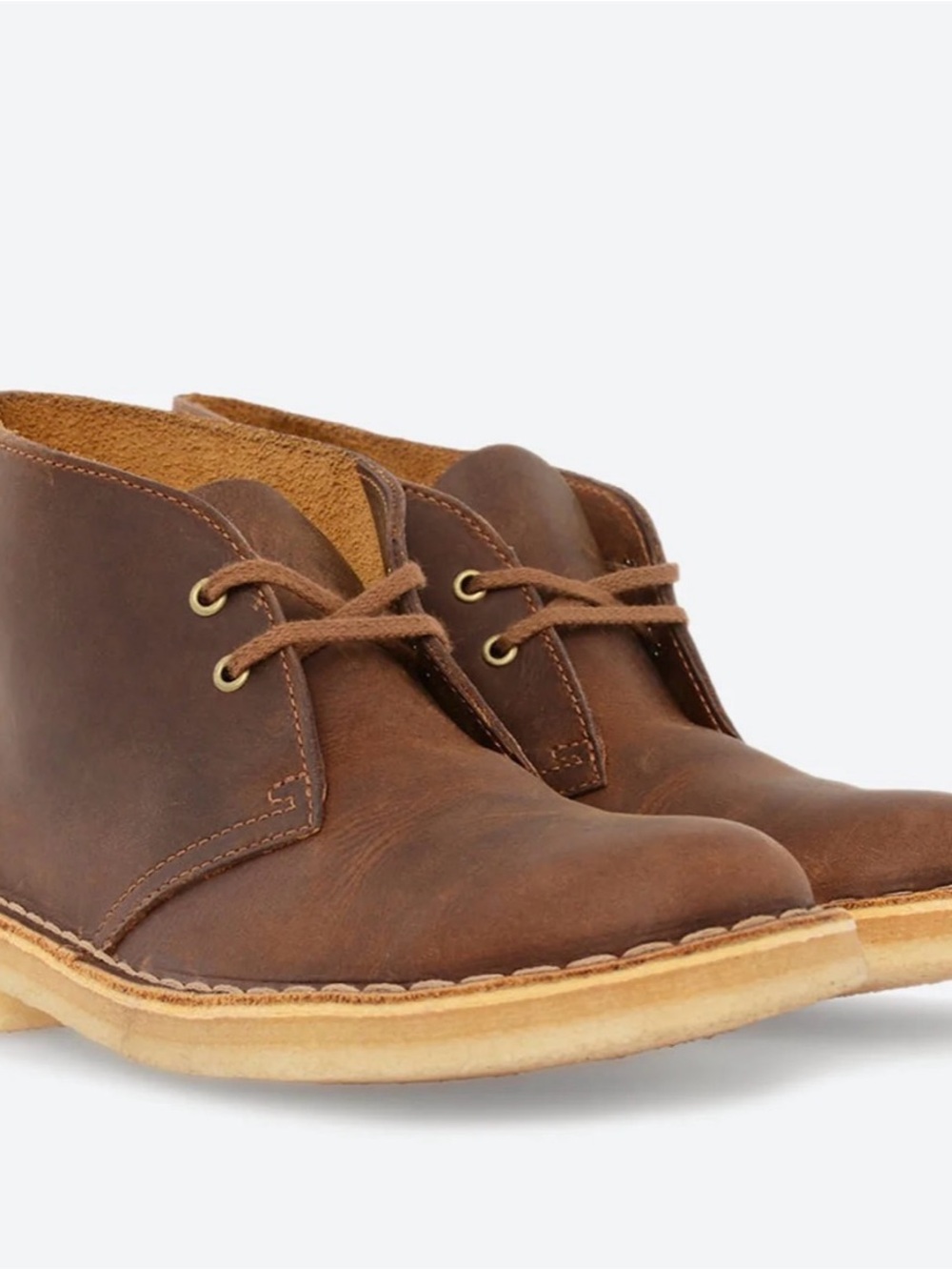 Women’s Brown Leather Chukka Boots - Casual Lace-Up
